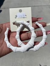 Bamboo Earrings- White