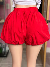 Puffer Shorts- Red