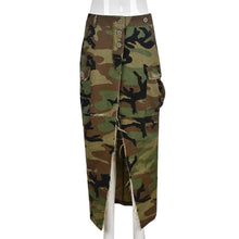 Omni Camo High Split Skirt