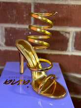 Nikia-223 Wrap Around The Ankle Heel- Gold