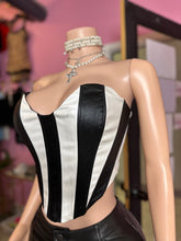 Let Me Know Corset Top- Black/White