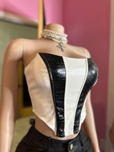 Hot List Corset Top- Black/White