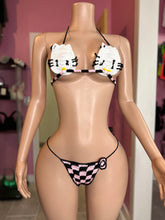 Here Kitty Kitty Bikini Swimsuit Set- Pink/Black