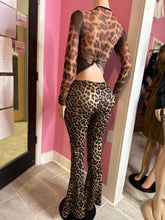 Fiercely Leopard Print Flare Pant Set