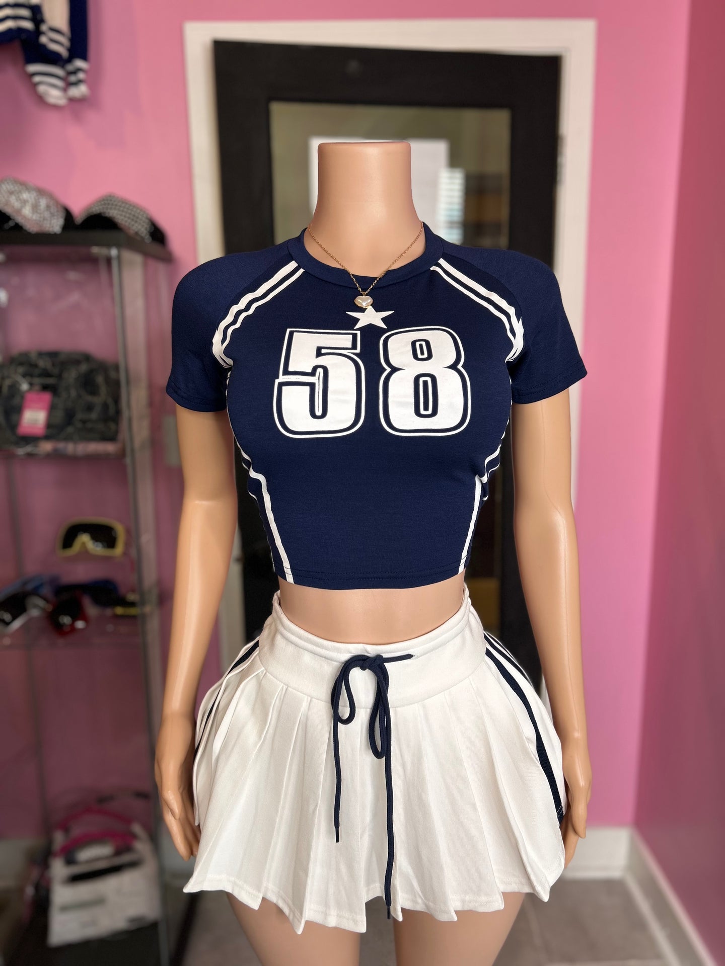 58 Top- Navy (Top Only)