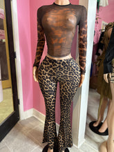 Fiercely Leopard Print Flare Pant Set