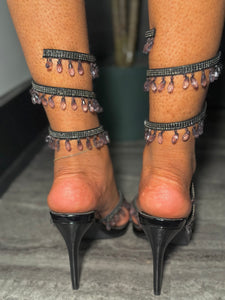 My Fantasy Embellished Around The Ankle Heel- Black