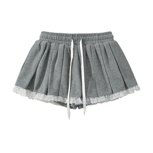 Cozy Girl Skort Set- Gray