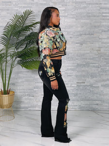 Floral Girl Jacket & Pant Set