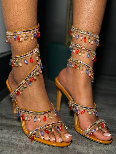 My Fantasy Embellished Around The Ankle Heel- Multi