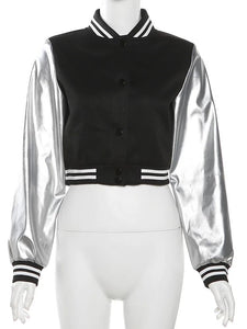 That Girl Varsity Jacket- Black