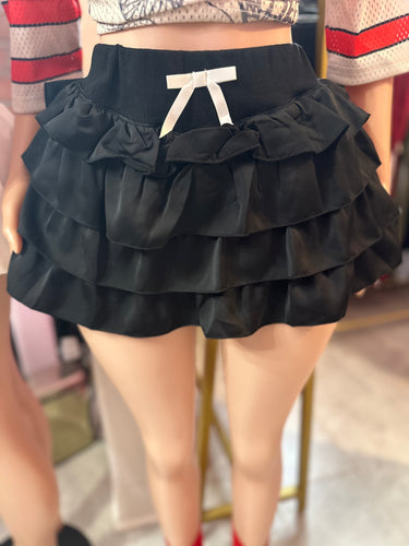 Ruffle Girl Skort- Black