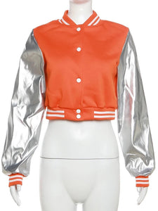 That Girl Varsity Jacket- Orange