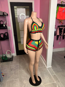 Jamaica Me Please Crochet Swim Set- Multi