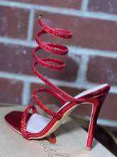 Embellished Around The Ankle Heel- Red