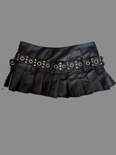 (Pre-Order 12-15 days then ship) Edgy Elegance Mini Pleated Skirt- Black