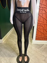 Zero F’s To Give Mesh Leggings-Black