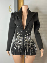 Glam Pearl Blazer Dress