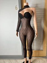 Top Shelf Mesh Jumpsuit- Black