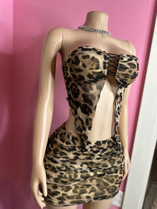 No Introduction Leopard Print Skirt Set