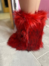 Wynter Fluffy Faux Fur Boots- Ruby Red