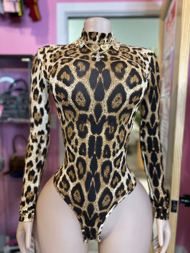 Easy Snap Leopard Bodysuit