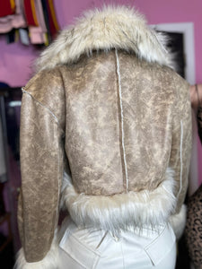 Wild Serenity Faux Fur Jacket- Ivory