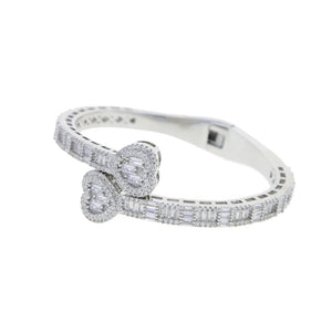 *Pre-Order* Icy Heart Shape Bangle- Silver