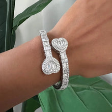 *Pre-Order* Icy Heart Shape Bangle- Silver