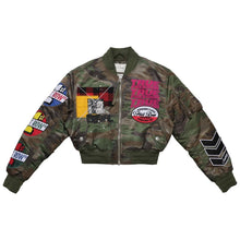 Camo Patchwork Bomber Jacket