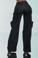 Glamorous Crystal Black Cargo Jeans