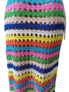 Essential Vacay Coverup Wrap Skirt- Multi