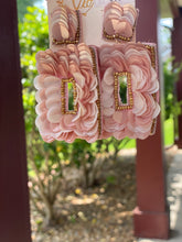 Square Shape Earring- Blush/Pink