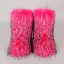 Wynter Fluffy Faux Fur Boots- Rose Pink