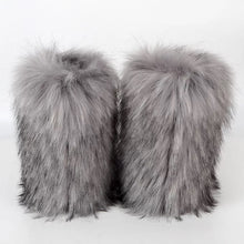 Wynter Fluffy Faux Fur Boots- Gray