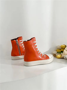 *Pre-Order* Ricky Leather Sneakers- Orange