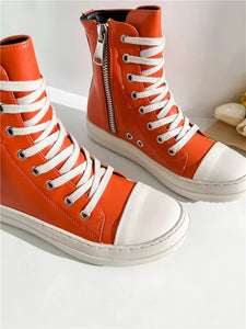 *Pre-Order* Ricky Leather Sneakers- Orange