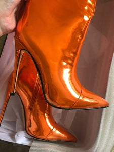 *Pre-Order* Metallic Boots- Orange