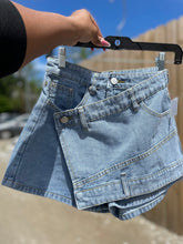 Keep It A Buck Denim Skort- Blue Denim