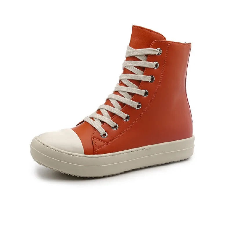 *Pre-Order* Ricky Leather Sneakers- Orange