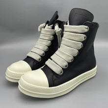 *Pre-Order* Ricky Leather Jumbo Shoelace Sneakers- Black